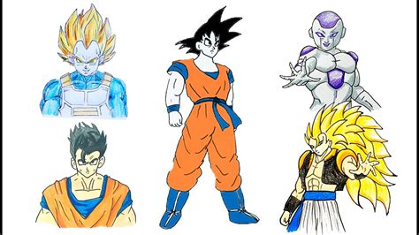 how to draw dbz characters.